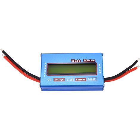 Multifonction Wattmètre RC numérique - Prévu pour systèmes à batterie (12-60V DC) - Mesure Watt/Ampère/Tension/Énergie (1 unité) (1/5)