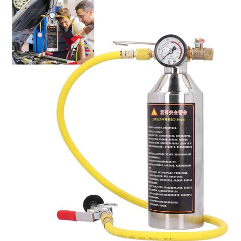 Flacon compte-gouttes pour le nettoyage des conduits de climatisation automobile avec pistolet de nettoyage (1/5)