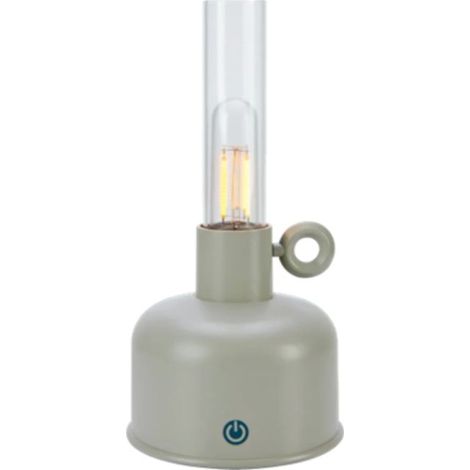 Xanlite - Lampe à poser 'Lampe à huile' LED, rechargeable grise, IP44, 200 lm, dimmable, blanc chaud - LPSRSRD