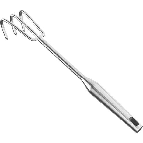 Râteau de Jardin à Main Outil Désherbeur Ergonomique en Acier Inoxydable Griffe de Culture Portable Râteau à Main Convient pour Le Jardinage L'Entreti , 3 Dents à Long Manche (1/5)