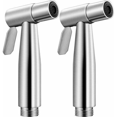 Douchette pour robinet Lot de 2 pulvérisateurs de toilettes en acier inoxydable pour bidet et salle de bain (1/5)
