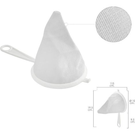 Colador Tela Franela Armazón de Plastico Ø 10 cm.