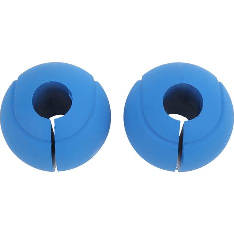 1 Paire de Poignées Sphériques en Silicone Antidérapant pour Barre Courbée, Idéal pour la Construction Musculaire et Bras Massifs - Bleu (1/5)
