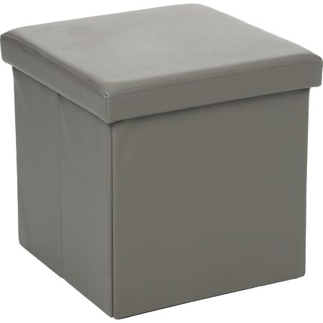 Pouf coffre carré pliant (1/3)