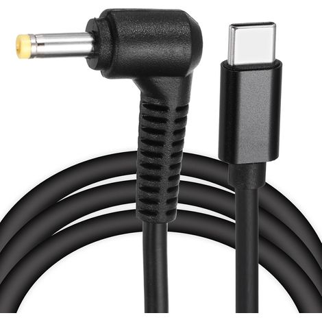 5FT USB C Pour DC PD Câble De Charge Rapide, 4.0mm x 1.7mm 65W/12V DC Câble D’Alimentation, Type C Entrée 3A Adaptateur Jack Convertisseur Pour Router (Noir) (1/5)