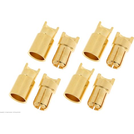 Revtec - Connector - 6.0mm - Gold Plated - Male + Female - 4 pairs