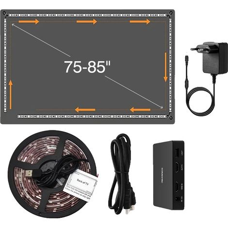Rétroéclairage LED TV, compatibilité HDMI 4K, synchronisation dynamique avec la TV (1/2)
