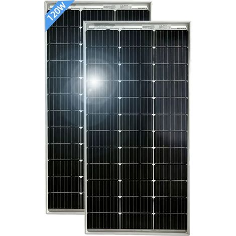 Panneau Solaire, Haute Efficacité, Construction Durable, Bifacial 120W 2PCS (1/2)