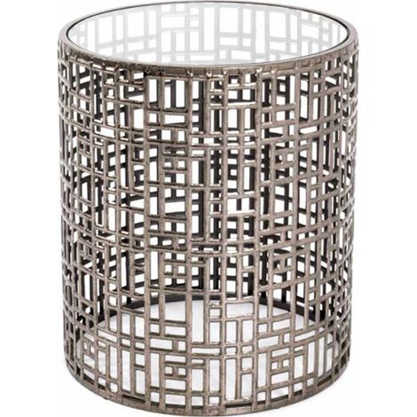 Table d'Appoint Design "Antiqua" 45cm Bronze