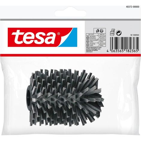 Tête de Brosse WC jetable - Remplacement de Qualité pour Toutes les Brosses de Toilettes - Gris foncé - 9,4 x 7,1 x 7,4 cm - Diamètre du Filetage 3/8" env. 15 mm (1/5)
