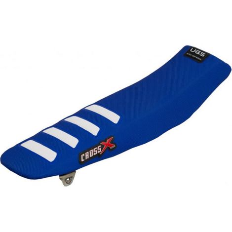 Housse selle CrossX AGS bleu noir grip pour moto Yamaha 450 Yz-F