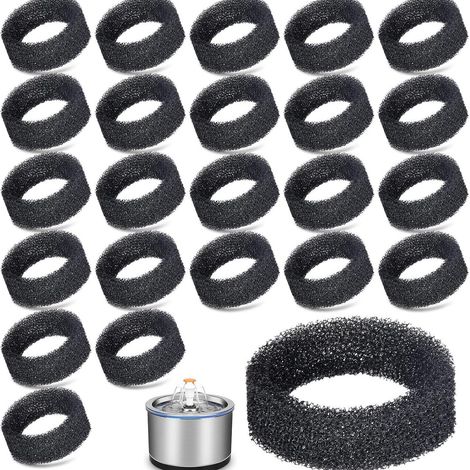 24 cartucce filtranti - cartucce filtranti per fontanelle per animali domestici - cartucce filtranti per fontanelle per gatti in acciaio inossidabile (1/5)