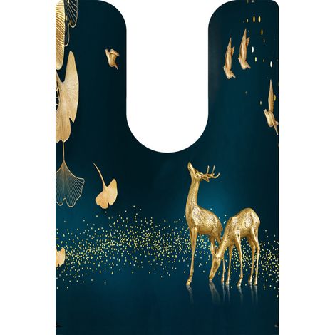 U-shaped toilet mat, waterproof and stain-resistant PVC floor mat, bathroom anti-slip mat - Luxury Deer - 4550cm