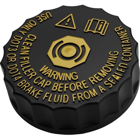 Bouchon Réservoir Liquide Frein Noir Plastique Étanche Anti-Poussière pour Citroën Peugeot 206 308 C4 (1/5)
