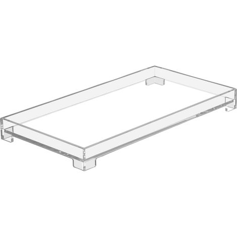 Plateau de Rangement rectangulaire en Acrylique pour Salle de Bain (Grand, Transparent)'Grand Transparent'-