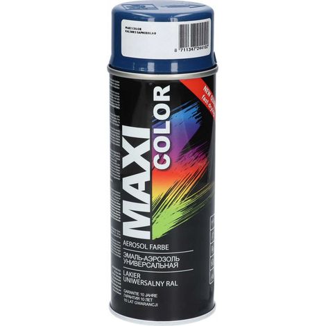 Acryllack Saphirblau Glanz Maxicolor RAL 5003 400ml Spray Motip (1/5)