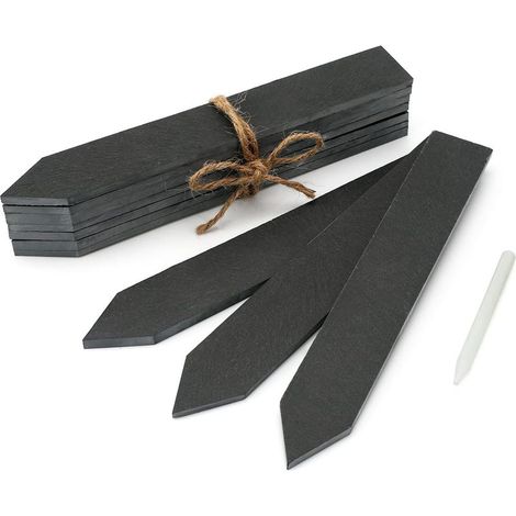 Étiquettes Plantes - Ardoise Naturelle 20 x 3 cm - Pour Jardin Extérieur Potager Semis - 10 Pièces (1/5)