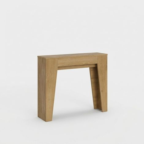 Verlängerbarer Konsolentisch für Küche oder Eingangsbereich, modernes Design, 90×25-181 Narrow - Natur