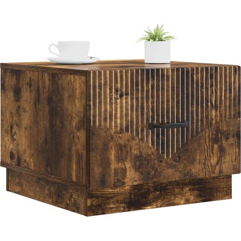 Maison Exclusive - Tavolino da salotto con cassetto Rovere Fumo 49 x 50 x 37 cm