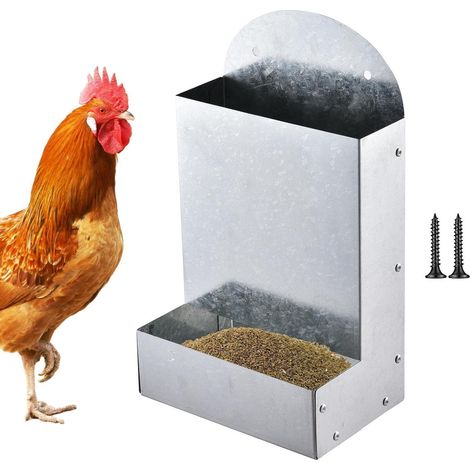 Mangeoire automatique pour grains de poulet et coquilles d'huîtres Mangeoire automatique pour oie, volaille – pour les éleveurs, les éleveurs, les fermes, les jardins, les courses en plein (1/5)