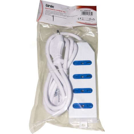 Link multipresa 4 prese 10-16 a tripolari - spina tripolare italiana 16a cavo 1,5 mt (1/3)