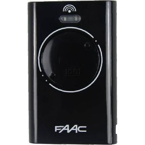 Télécommande compatible FAAC XT2 868 SLH, couleur noire, pour portail et porte de garage, fréquence 868 MHz, modèle SLH, pièce de rechange originale (1/2)