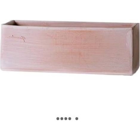Jardinière contemporaine rectangulaire en terre cuite, L 21 x l 12 x H 13 cm, Terre cuite - dimlon: 21 cm - couleur: Terre cuite