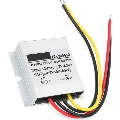 DCDC-Spannungsreduzierer 12V/24V auf 5V 10A/50W, wasserdichter Spannungsregler-Konverter (1/5)