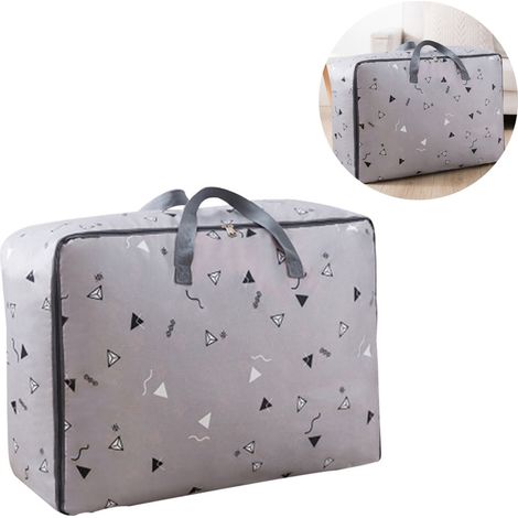 Sacs de rangement pour couettes en tissu Oxford, sacs de rangement pour vêtements, sacs de rangement grande capacité avec fermeture éclair, sacs de rangement pour couvertures et linge de lit (1/5)