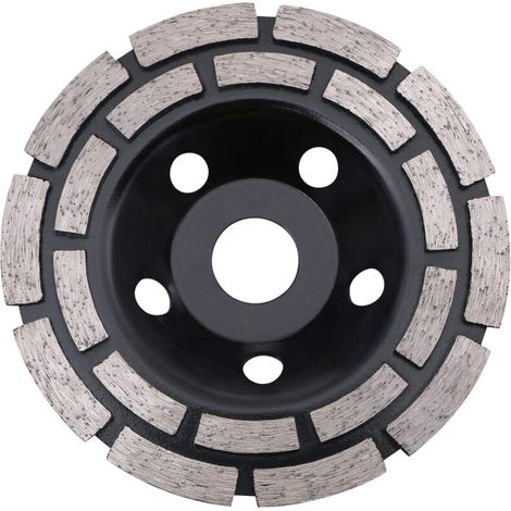 Diamant-Schleifscheibe Beton 125 x 22,2 mm zweireihig, Universal-Diamant-Schleifscheibe zum Schleifen von Beton, Stein, Granit, Estrich, Mauerwerk, universell einsetzbar