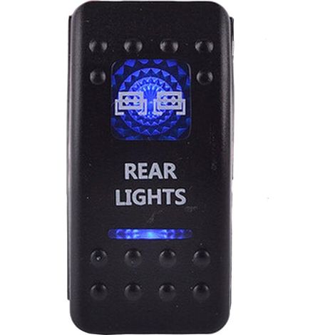 Interrupteur à Bascule Commutateur Lampe Lumière LED Bleu 12V 20A pour Voiture Bateau Rear Light (1/5)