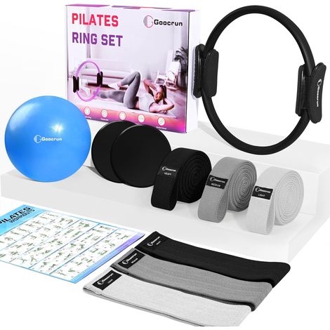 Pilates Ring Set Exercise Equipment, with Exercise Resistance Bands Set (1/5)