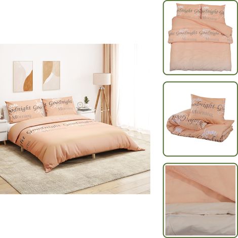 Ensemble de housse de couette rose 240x220 cm Coton - Housses De Couette - Linge De Lit - Literie - Coton - Housse De Couette Rose (1/5)
