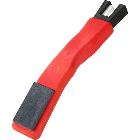 Doppelseitiger Schlittschuhschleifer rot mit keramischer V-Nut (1/5)