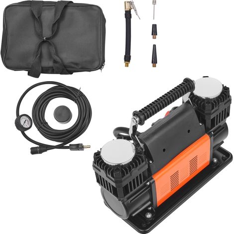 Compresseur d'air robuste 10,6 CFM, gonflage rapide en 30s Pompe portable à double cylindre, 12V 150PSI, avec adaptateurs pour camions, voitures, SUV, 4x4 et camping-cars. (1/5)