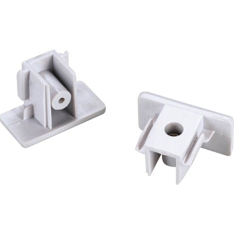 Remate de carril slv italia 0.4x3.5x1.8cm blanco 2pcs - 143131