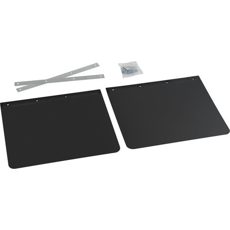 Coppia paraspruzzi camion in PVC nero - 62x40 cm