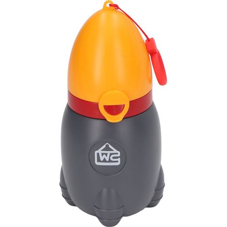 Gobelet d'apprentissage de la propreté pour garçons, bonne étanchéité, design mignon, petit format, portable, pour l'apprentissage de la propreté à la maison, en voiture et en voyage, orange (1/5)