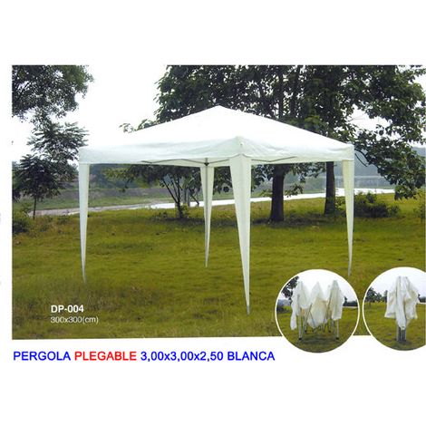 Pergola pliante blanche 3x3 mètres pour extérieur