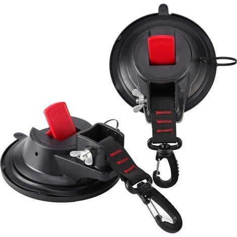 2 Stück starke Auto-Anker-Saugnapfe mit Befestigungshaken für Auto-Seitenmarkisen, Boote, Camping, Planen, Zelte, Gepäck, Abdeckungen (1/5)