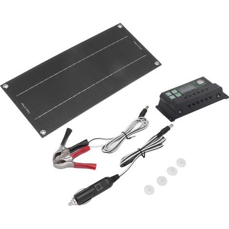 Jeffergarden Kit de chargeur de batterie de panneau solaire 600W Chargeur de batterie solaire portable 18V pour voiture de camping-car