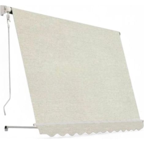 Tenda da balcone para sole a caduta senza cassone 300x250 cm tinta unita beige con profili in alluminio (1/3)