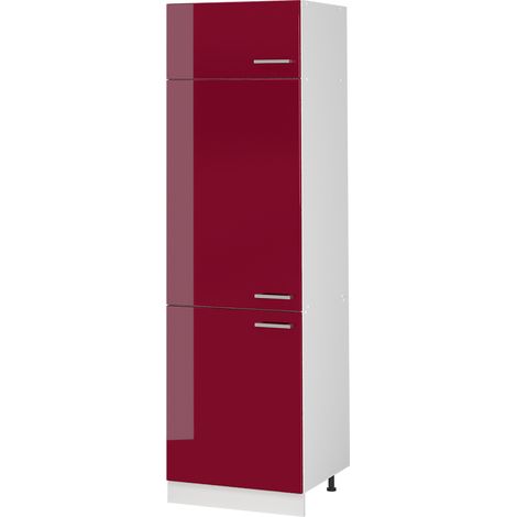 Mobile cucina dispensa R-Line, Rosso lucido/Bianco, 60 cm, Vicco (1/5)