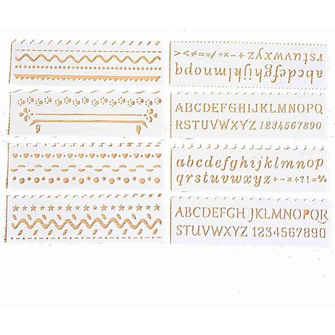 Pochoirs à dessin multifonctionnels, lignes droites et ondulées, règles creuses, modèles PP réutilisables pour enfants étudiants, peinture artisanale, scrapbooking, journal photo, album photo, fabrica (1/5)