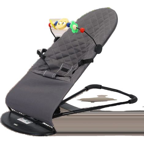 Transat pour bébé, Design portable, Mouvement apaisant doux, TT001-Gris (1/2)