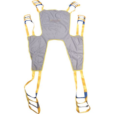 Élingue universelle à jambes séparées en maille pour transfert de patients, corps complet pour personnes paralysées, aide au levage (1/5)