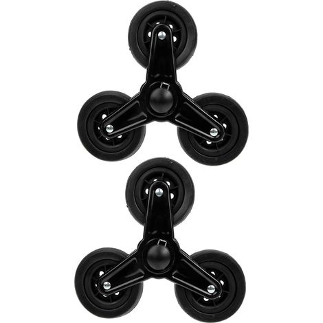 roulettes Triangulaires en Acier pour Chariot de Courses, Paire de Roues Résistantes pour Supermarché, Montage Simple pour Escalier et Usage Quotidien (1/5)