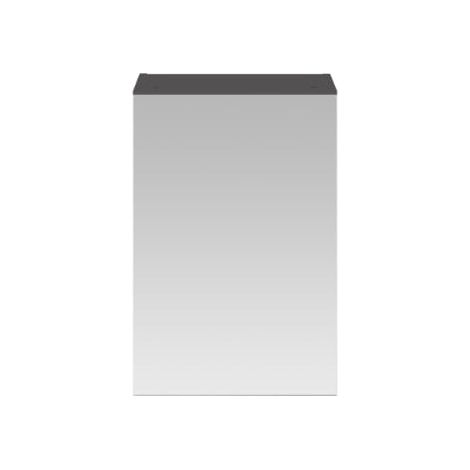 Nuie Athena 1-Door Mirrored Bathroom Cabinet 715mm H x 450mm W - Gloss Grey (1/4)