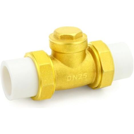 Pair 1 pièce Clapet anti-retour en laiton avec PPR, clapets anti-retour unidirectionnels 3/4\" BSP pour systèmes de drainage et systèmes de canalisations industrielles (1/5)