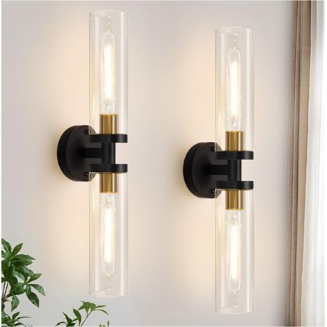 Luminaire Design Murale - Éclairage Miroir LED - Lumière Chaude 3000K - Horizontal & Vertical - Salon/SDB-2 pièces (1/5)